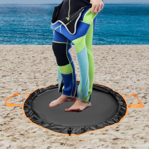 Våtdräkt skötunderlägg Vattentät hopfällbar bärbar surfskötmatta förvaringsväska för simning i orange sida