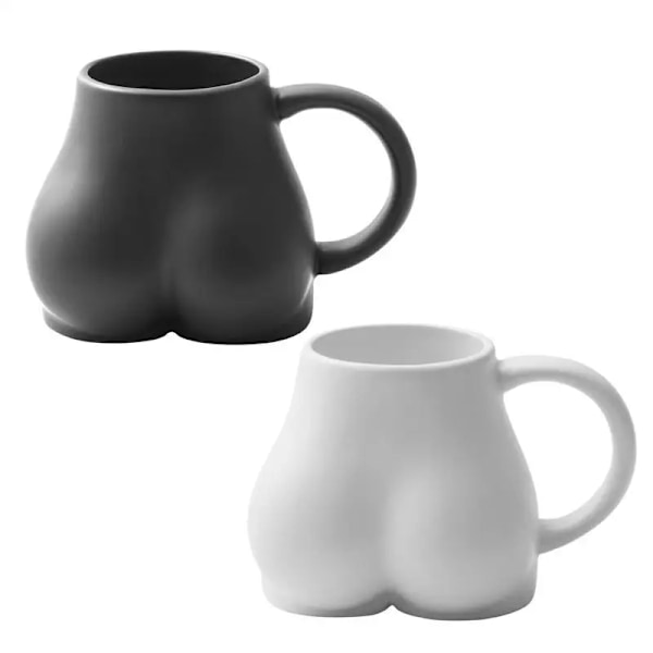 Keramisk Numse Krus Numse Krus Kaffekop Sjov Tekop 300ml Numse Keramisk Kaffekrus Balde Krus Kop til Kaffe Mælk Te black