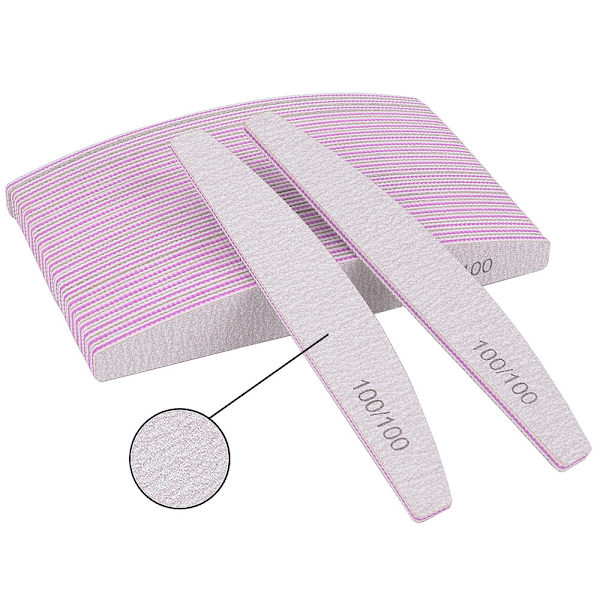 10-pack professionella nagelfilset dubbelsidiga 100/100 grit Emery Board Manikyrverktyg för nagelvård och styling