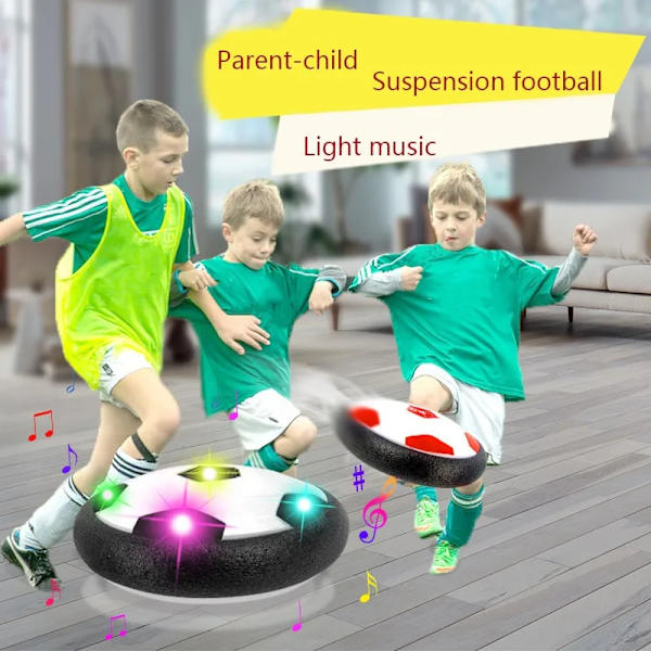 Sport Barn Levitation Suspenderande Fotboll Luftkudde Flytande Skum Fotboll Med LED-ljus Musik Leksaker Fotboll Leksaker Barn Presenter