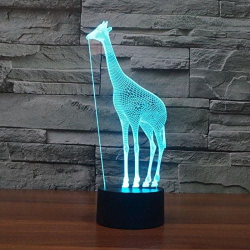 3D Giraf Lampe Natlys Touch Bord Skrivebord Optisk Illusion