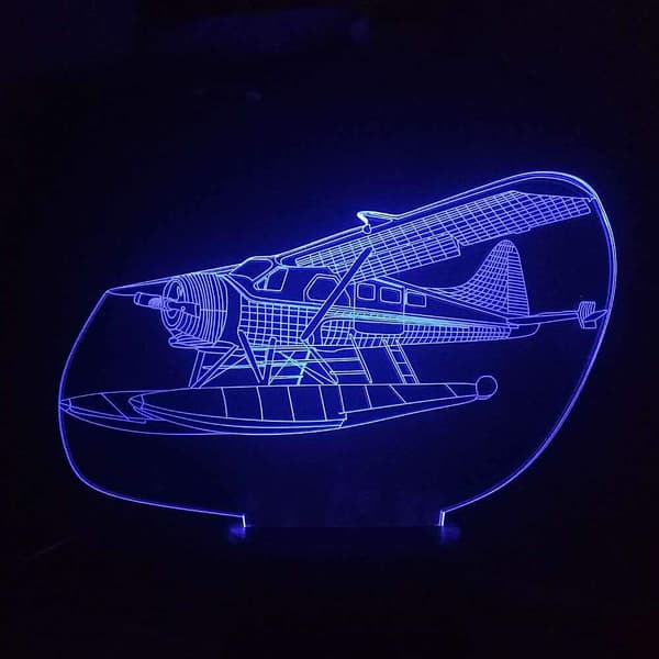 3D Fly Natlampe Illusion 7 Farveskiftende Touch Sw