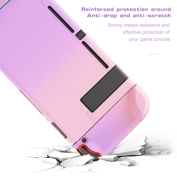 Skyddande fodral för Nintendo Switch, hårt skal handhållet grepp för Nintendo Switch-konsol och Joy-Con-kontroller med 2 tumgrepp a Tem