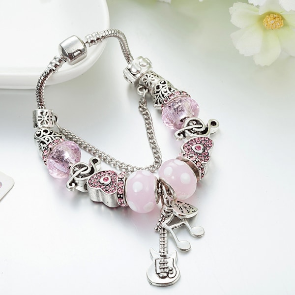Dam Charm Orm Ben Kedja, Not Halsband Armband, Passar