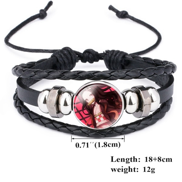 Herr Vintage Läder Armband Rep Armband Bangle Demon S