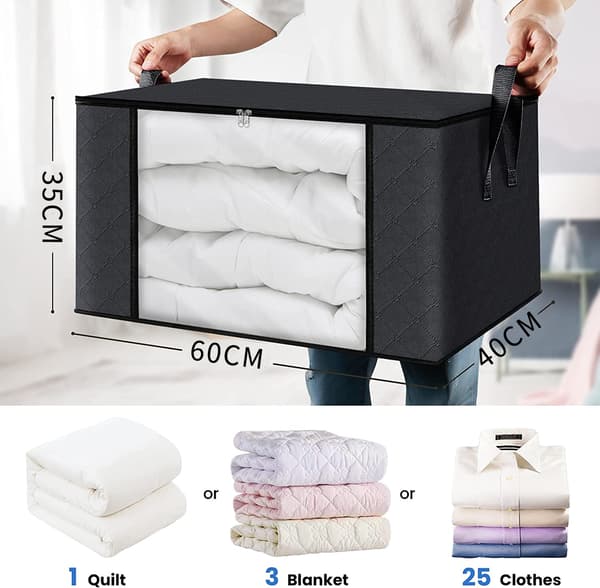 Fab Totes 2-pakning Klesoppbevaring, Sammenleggbar Teppeoppbevaring
