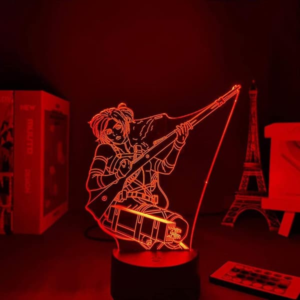 Attack on Titan 3D Anime Lampe Natt Levi Ackerman Illusjon N