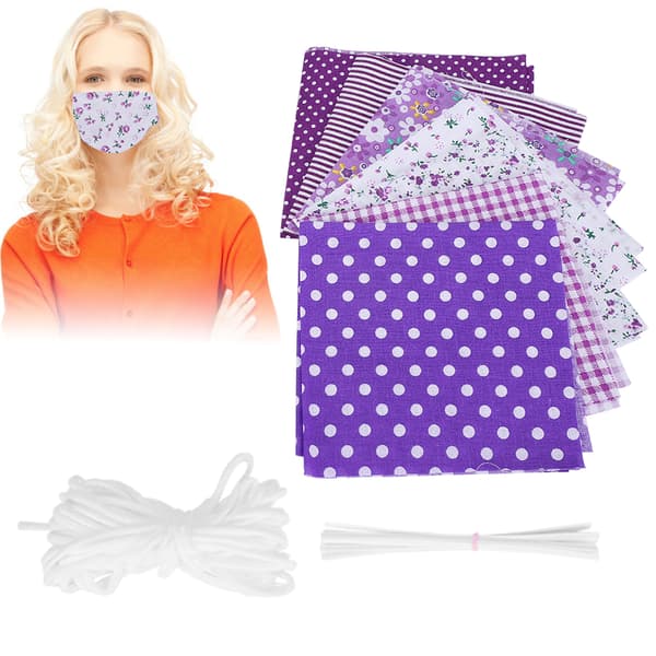 Quilting sy- och hantverksbomullstyg DIY dammsäker munskyddstyg elastiskt repset