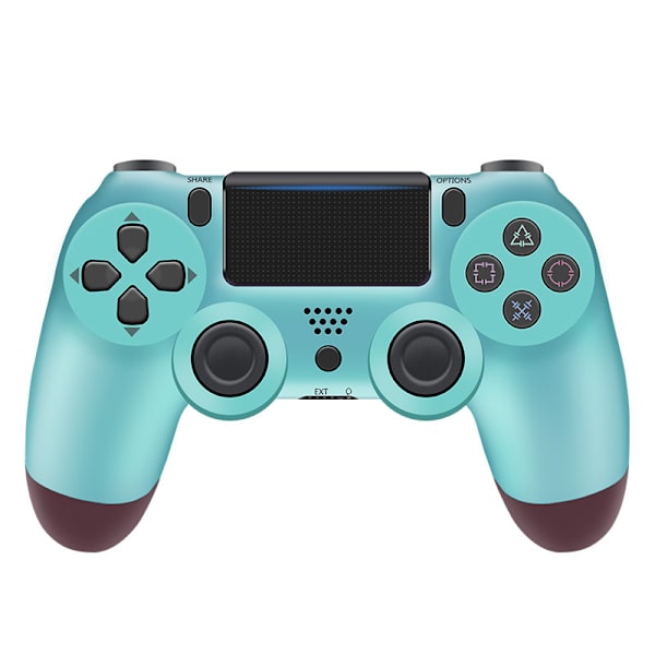 Trådlös Bluetooth 4.0 Vibrerande Gamepad med Ljus för PS4 Berry blue