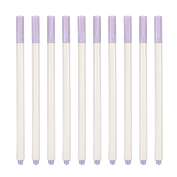10PCS 6551BR Mjuk huvudborste Kalligrafi penna Målningsmarkör Metallic Pearl Färg för Album DIY Dekoration DoodleLila