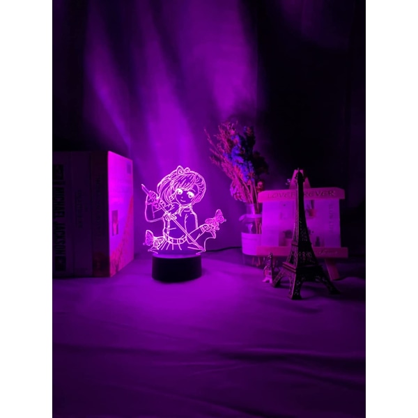 Demon Slayer Kamado Nezuko 3D Illusions nattlampe, Kreativ 3D Japansk Anime Lampe - Ideell gave til hjemmet