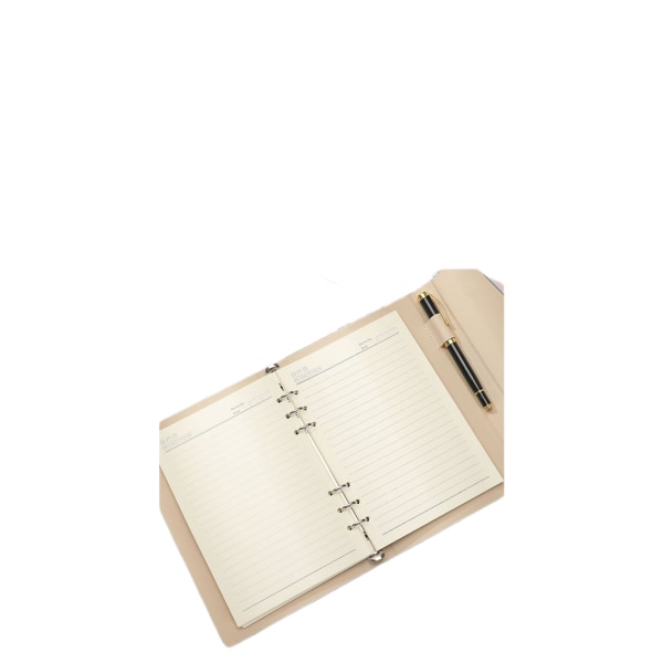 Tri-Fold Metal Buckle Loose-Leaf Notebook Business Office T