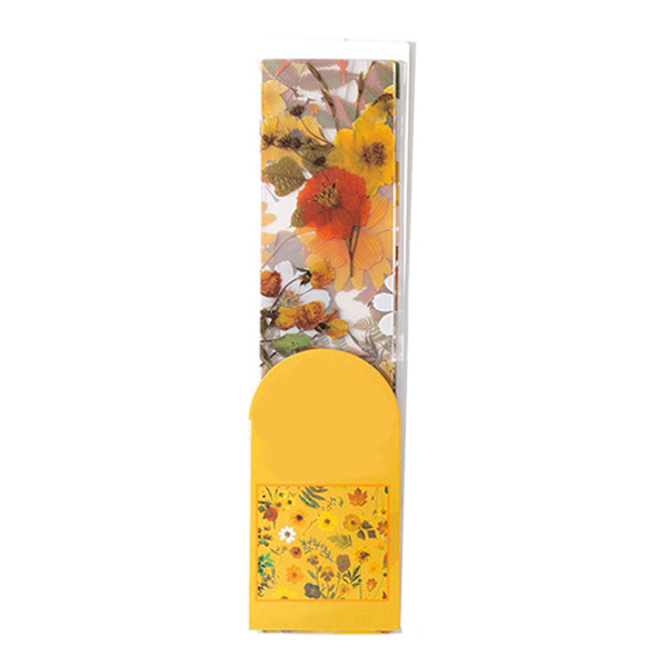 5 ark med blommor PET innovativ utsökt halvtransparent bokmärke set för skrotböcker anteckningsböcker böcker