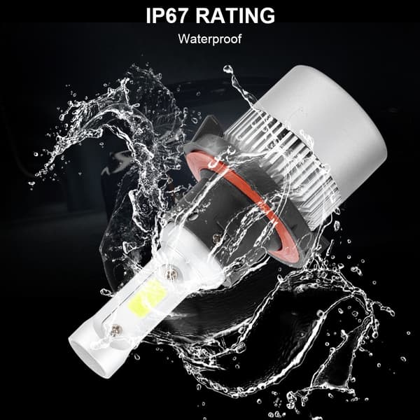 2 stk Bil Frontlys Pærer Tåkelys LED S2 H13 Universal IP67