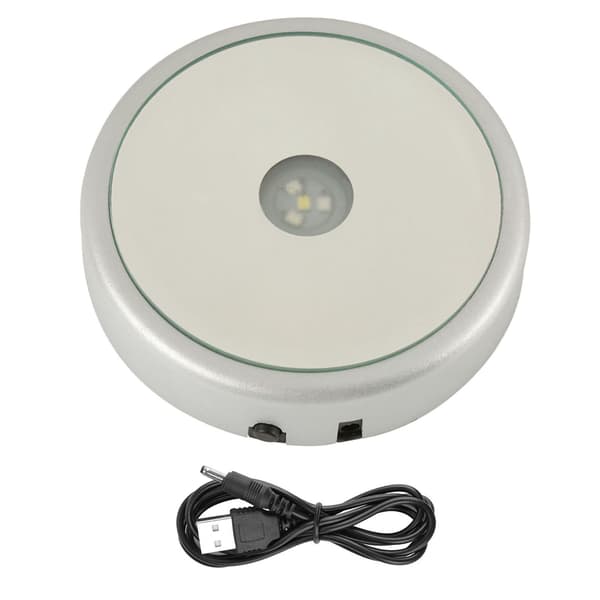 Farverig LED-lyskrystal-displaystativ type 4
