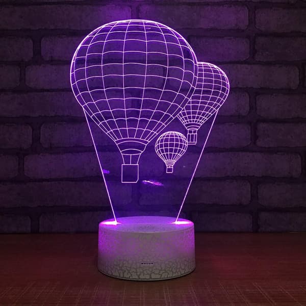 Luftballon Natlampe 3D Visuel LED Bordlampe Ildkugle
