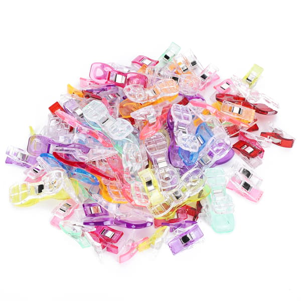 100 stk Quilting Clips Plast Små Fargerike Hemming Clips PatchWork Sytilbehør