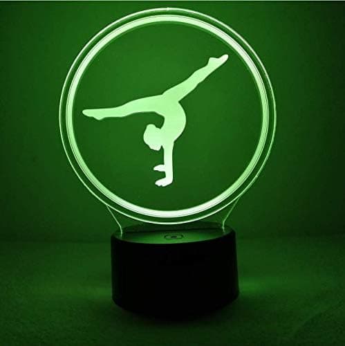 3D Kunstnerisk Gymnastik Natlampe USB Drevet Touch Switch