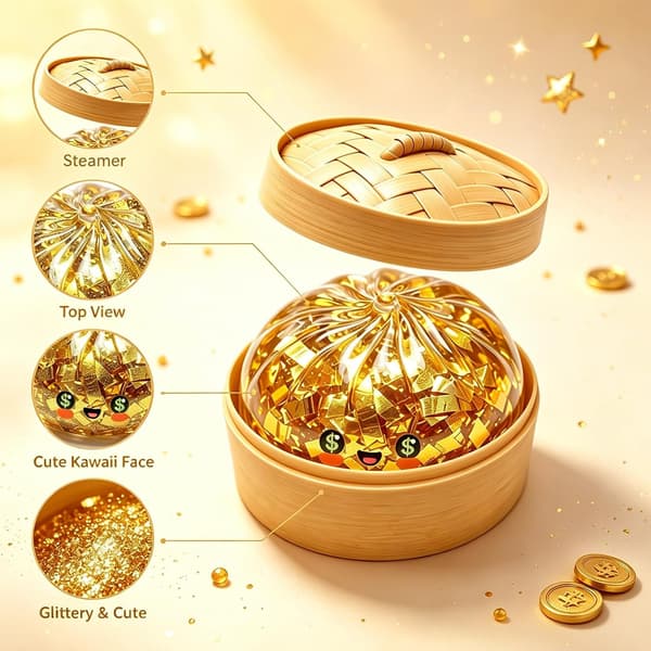 Ocean Glitter Dumpling TPR Fidget Legetøj, Gennemsigtig Klemme Stressbold med Damperbase