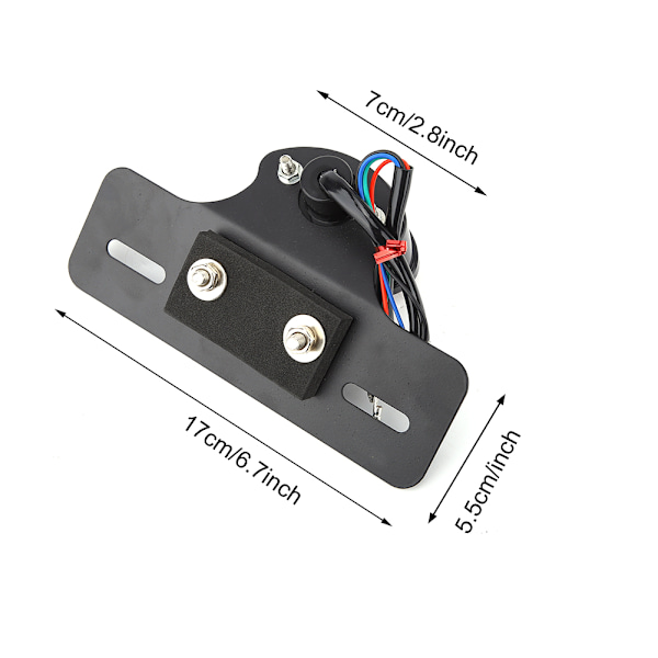 Motorcykel Baglygte Universal Retro LED Brems Lygte Nummerplade Lys Indikatorlys