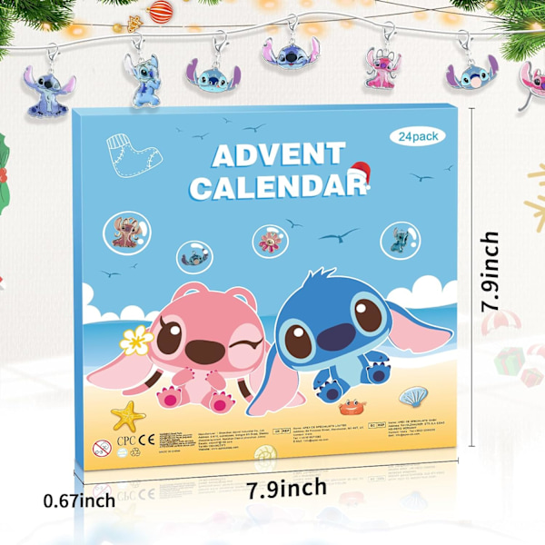 Julkalender 2024 för flickor pojkar med 24 dagars presentnedräkningskalender Blind Box DIY Creative Charm Hänge Armband Halsband för barn