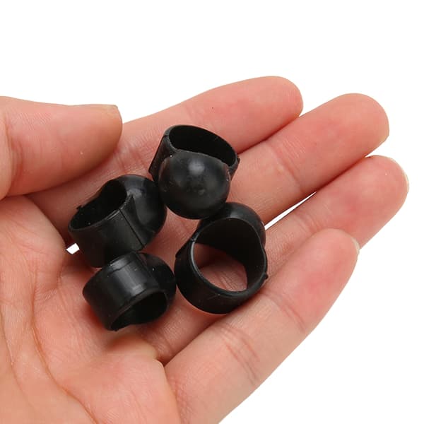 4 stk. Tungetromme Finger Picks Assorterede Størrelser Perfekt Pasform Plast Cement Handpan Fingerbeskytter til Percussion