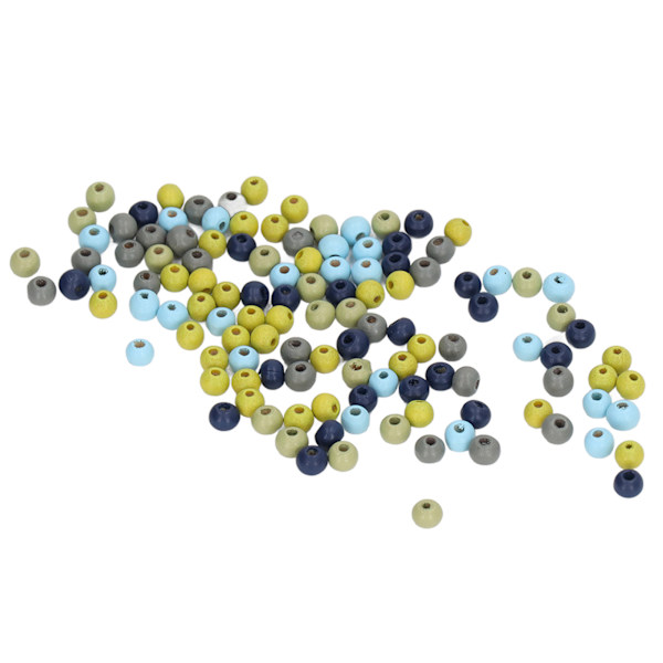 1000 st färgglada träpärlor 6 mm högpolerade DIY-produktion träpärlor runda träpärlor för hänge smycken