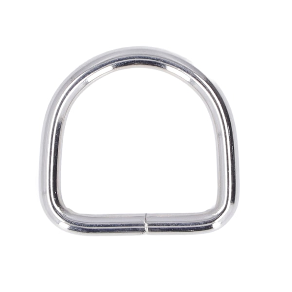 20 stk. metal D-ringe i premium jern, robust, holdbar, blank, udsøgt bred anvendelse D-ringe til tøj, etui, taske, sølv 3,8x25x25mm