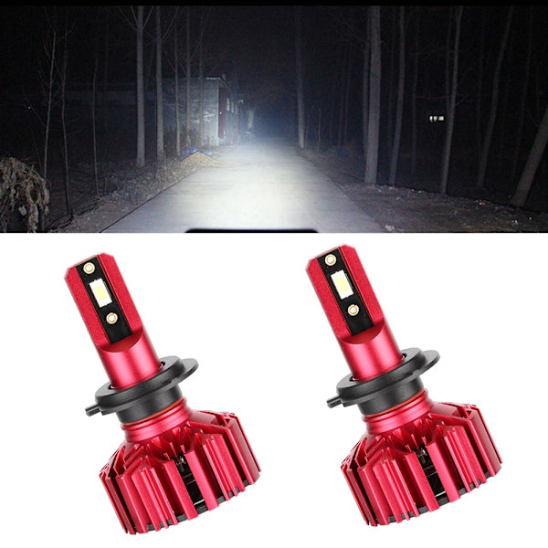 2 kpl 10000LM 60W Super Bright LED-autonvalaisimen muuntokitti H7-lampuille