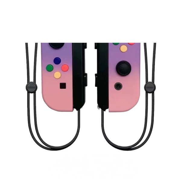 Nintendo Switch-kontroller Joycon trådløs Bluetooth-spillkontroller fjernvekkelse med tau, støtter treningsring Purple pink gradient