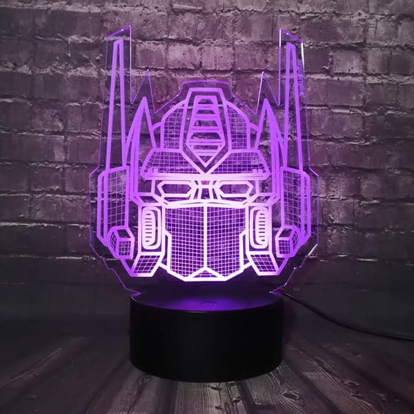 Anime Transformers Optimus Prime 3D LED Akryl Natlampe