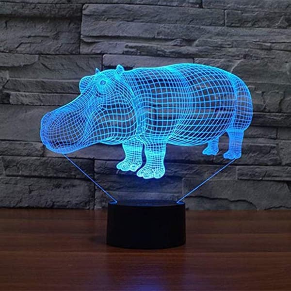 3D Modell Visuell Optisk Illusjon 7 Fargeendring Berøringsbryter
