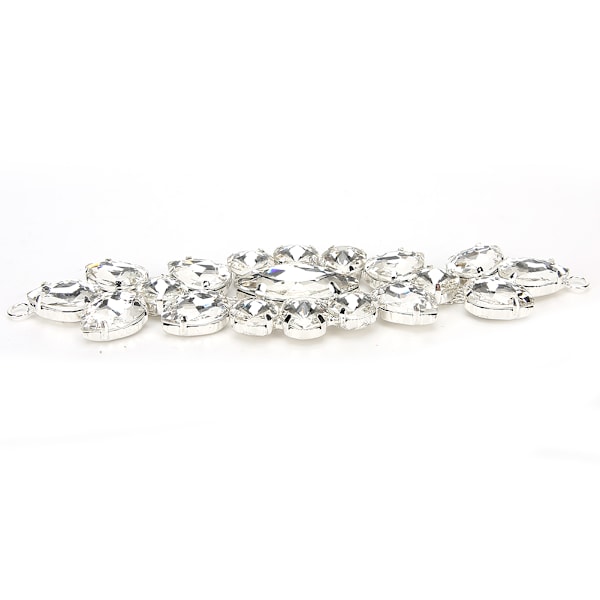 Elegant Kristall Rhinestone Kedja Band DIY Hantverk Tillbehör för Sömnad Bröllopsklänningar Väskor Skor Typ 2