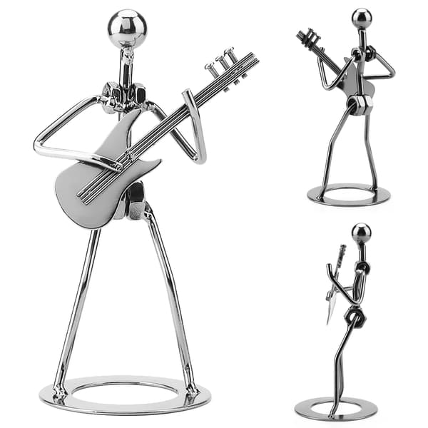Musiker spiller samleobjekt figur ornament gave jern gitar spiller figur dekorasjon