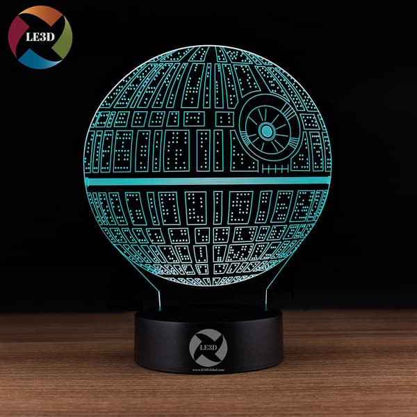 3D Optisk Illusions Natlampe - 7 LED Farveskiftende Lampe