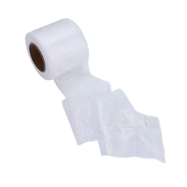 Tulle Rull Symfoni Linje Mesh Rull Manuell DIY Hodeplagg Sløyfe Mesh Stoff Tilbehør Hvit