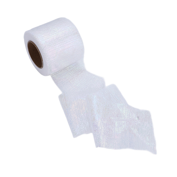 Tulle Rulle Symphony Line Mesh Rulle Manuell DIY Hårprydnad Bågnät Tygtillbehör Vit