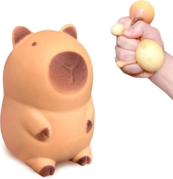 Capybara Squishy Stressbolde til børn og voksne, bløde Capybara dejbold klemme sensoriske fidget legetøj, søde festgaver og klasseværelse