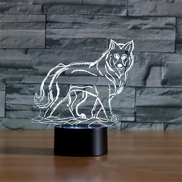 3D optisk illusionsvargar färgglad ljuseffekt touch sw
