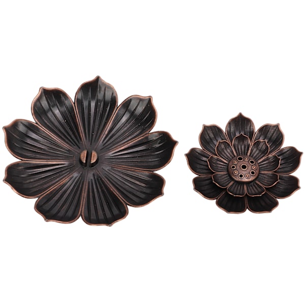 Røgelseholder i metal, 3 lag, unikt orientalsk look, lotus røgelsebrændere til meditationsrum, yogarum