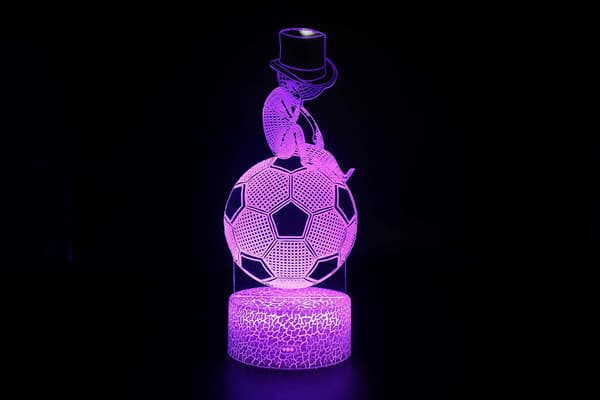 16 Farveskift Dekor Lampe Skrivebord Bordfodbold 3D Illusion N