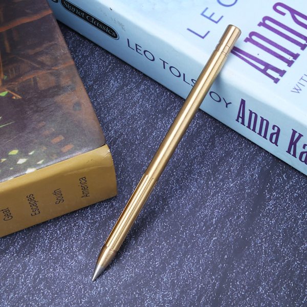 Messing Pen Legering Spids Retro Skriveværktøjssamling Gave Stationery Skole Kontorartikler
