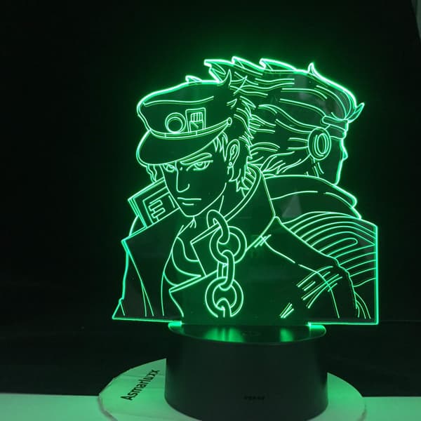 3D natlampe til drenge, 3D JOTARO STAR PLATINUM LED ANIME L