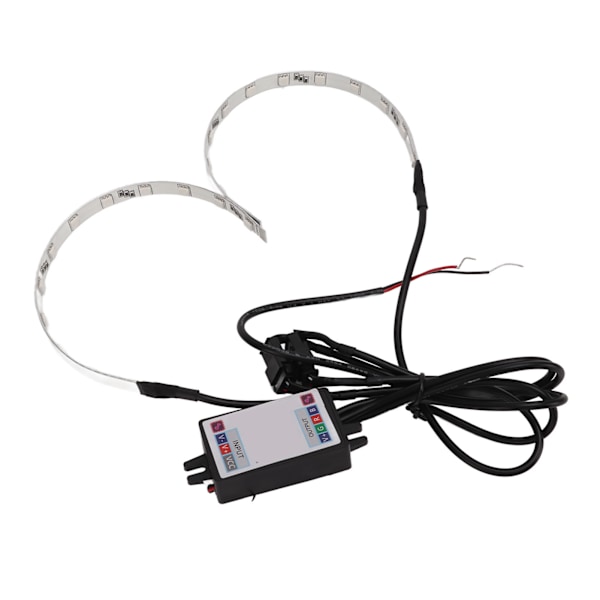 2 st Multi Color RGB LED Demon Eye Bluetooth APP-styrd Halo Ring Strålkastare för Bil