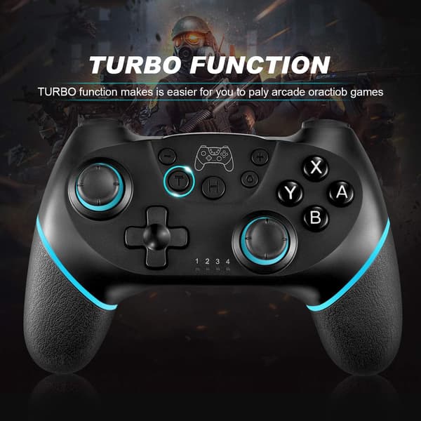 Bluetooth Trådlös Gamepad Joystick för Nintendo Switch, 6-8 Timmars Batteritid, Ergonomisk Design