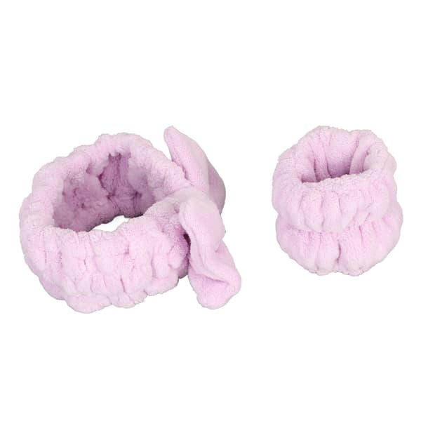 Hovedbånd Armbånd Sæt Sød Blød Absorberende Elastisk Ansigts Makeup Hårbånd med Armbånd til Kvinder Piger