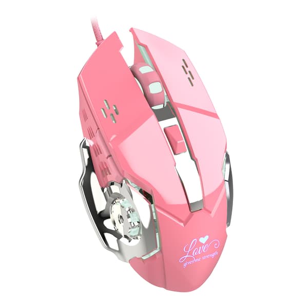 Rosa spelmus, 3200 dpi vit ljusdesign, inte bländande, f