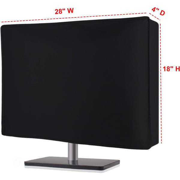 Silkeglatt støvdeksel i nonwoven for 27” 28” 29\" LED LCD-skjermer Flat Panel HD-skjerm (størrelse: 28B x 18H x 4D) -Svart