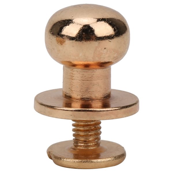 20 sarjaa kuparisia pyöreäkantaisia niittejä, DIY-nahkatyön niittejä, 10 x 8 mm, kulta
