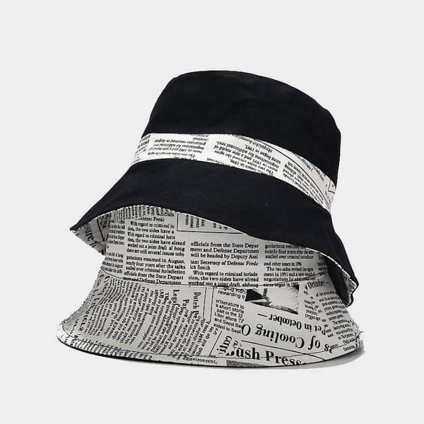 Unisex Print Dobbeltsidet Vendbar Spandhat Black